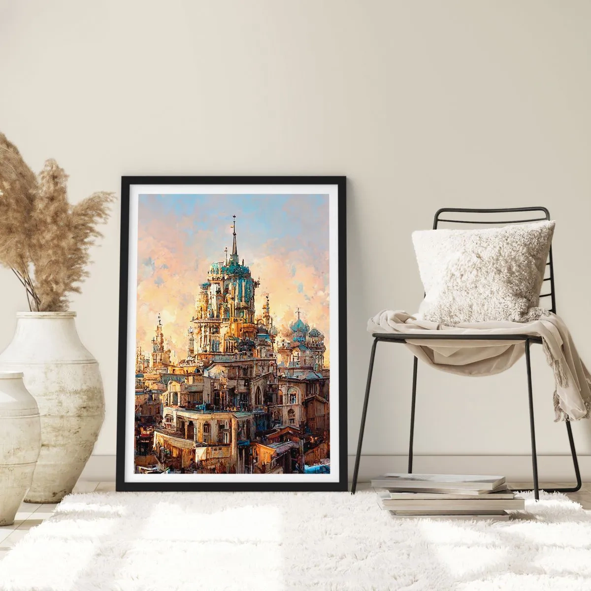 Poster in een zwarte lijst - Stad der steden - 30x40 cm