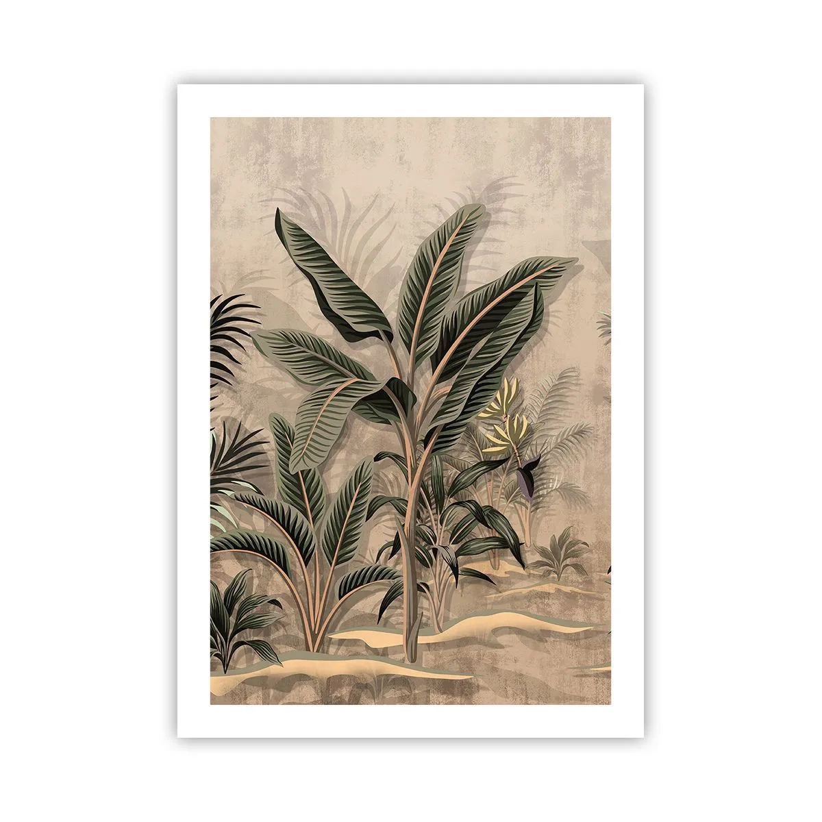 Poster - Een gravure in koloniale stijl - 50x70 cm