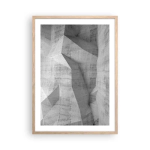 Een poster in een licht eiken lijst - Een echte uitdaging - 50x70 cm