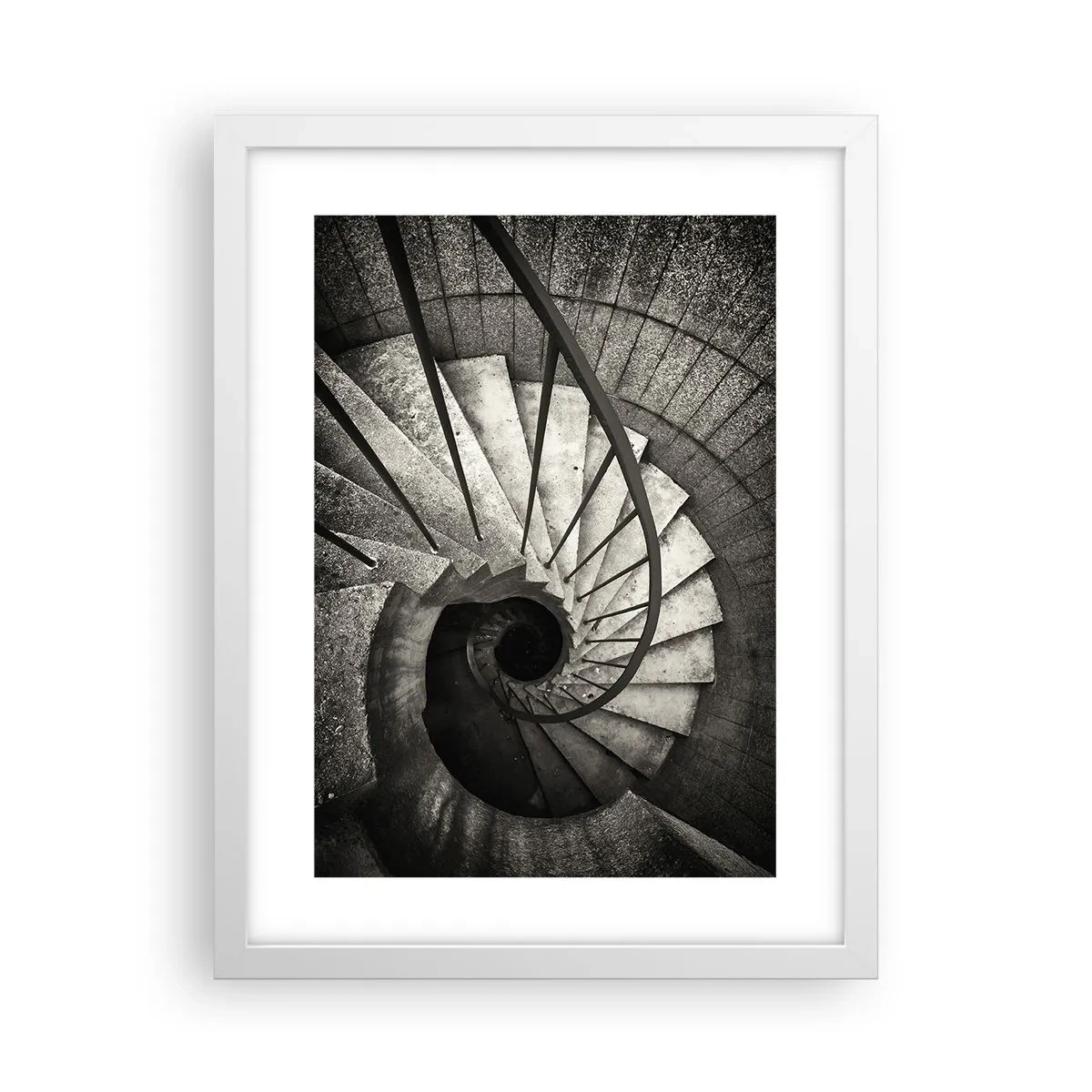 Poster in een witte lijst - De trap op, de trap af - 30x40 cm