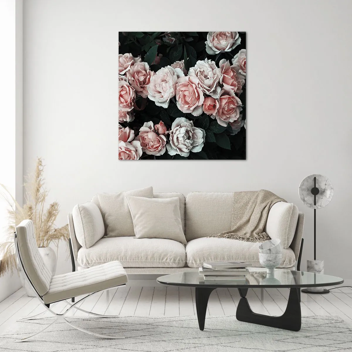 Schilderen op glas - Rozen ensemble - 30x30 cm