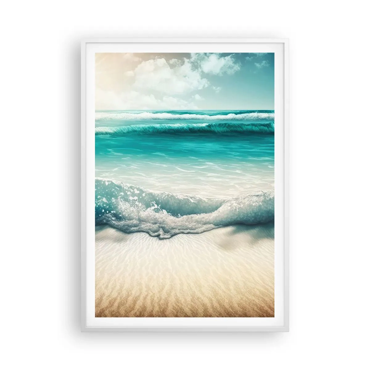 Poster in een witte lijst - De vrede van de oceaan - 70x100 cm
