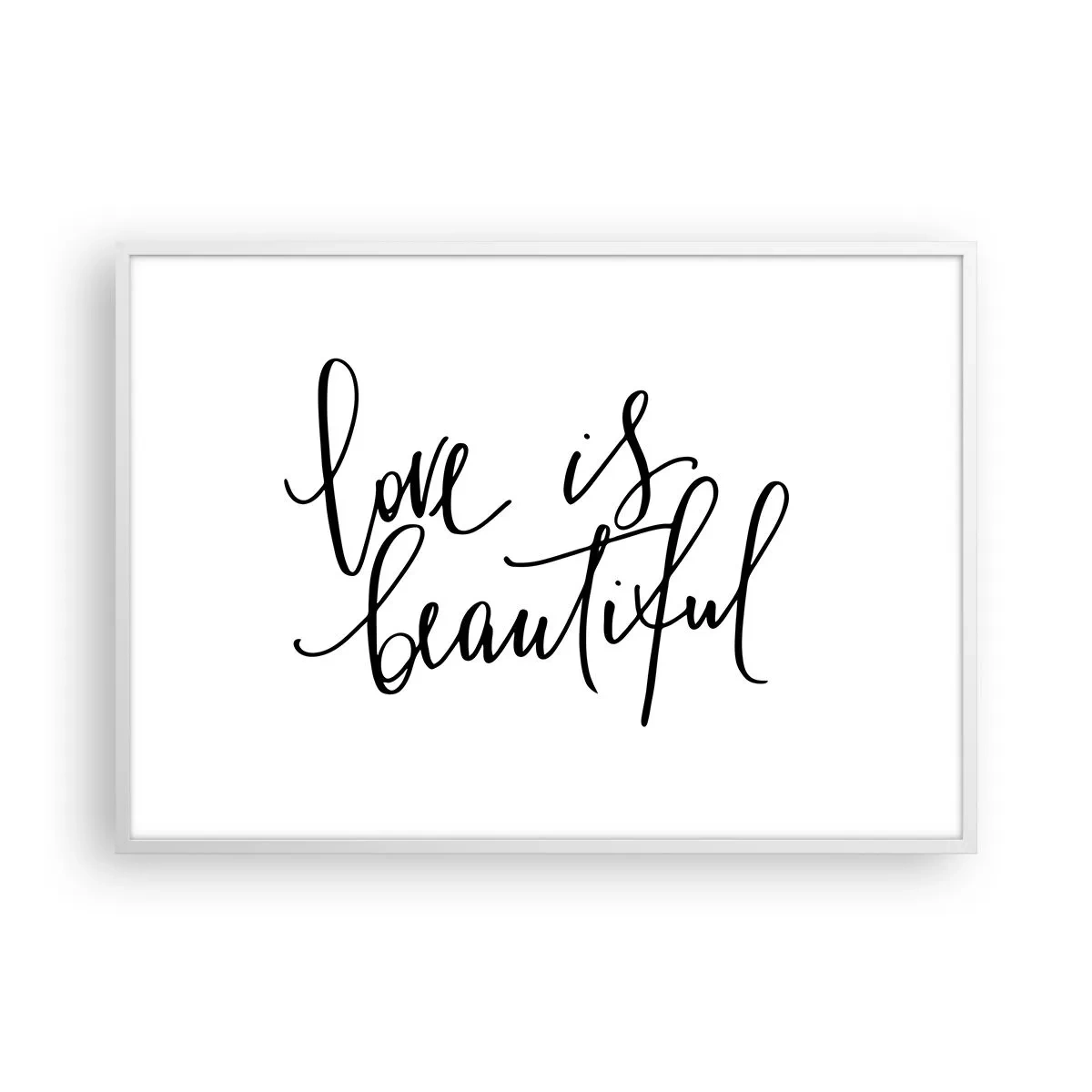 Poster in een witte lijst - Lees en herhaal - 100x70 cm