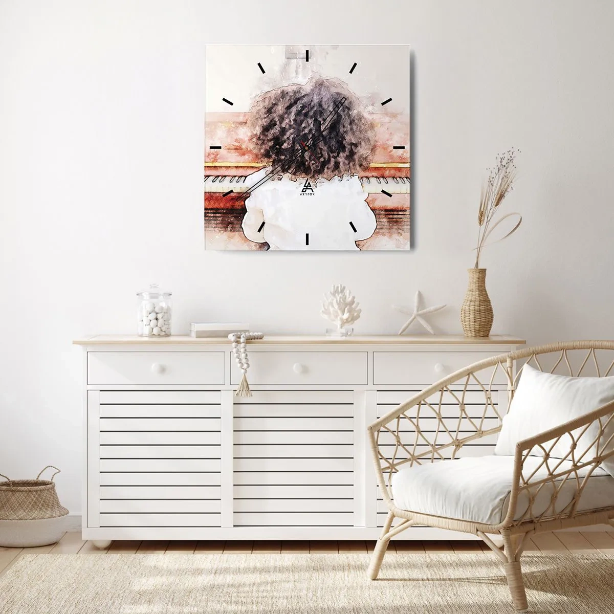 Wandklok - Klok - In de nieuwe wereld - 30x30 cm