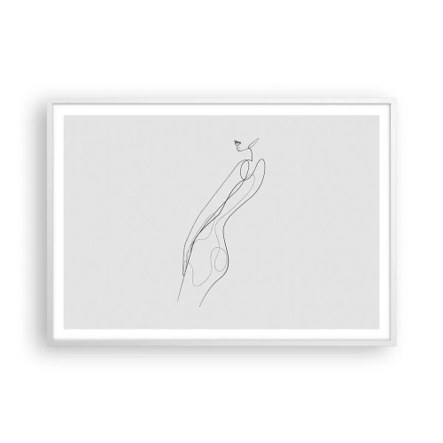 Poster in een witte lijst - Gewoon een belofte - 100x70 cm