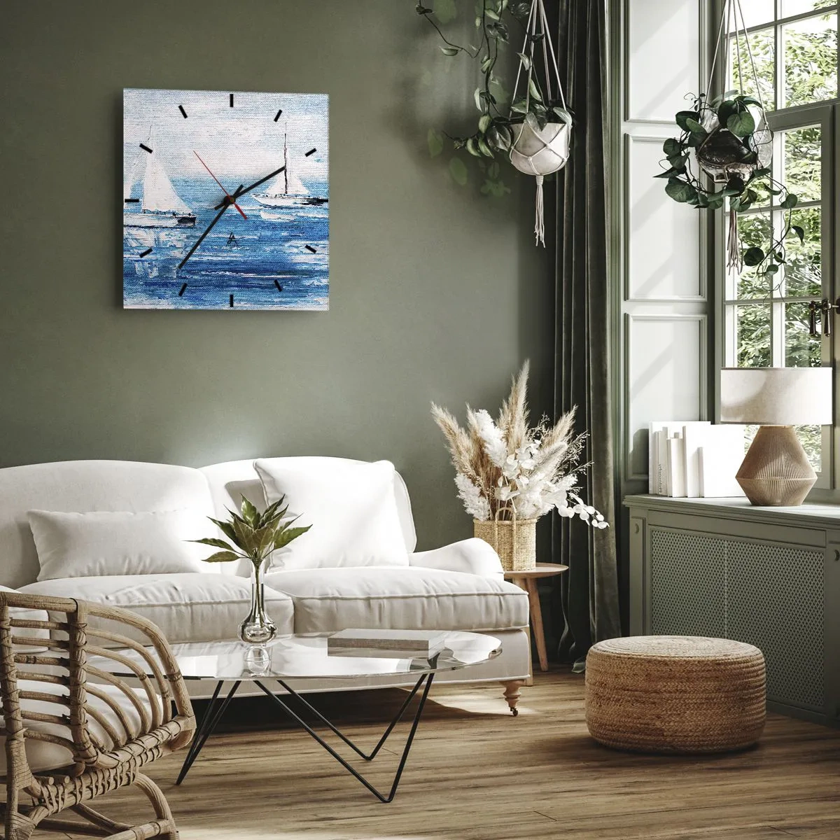 Wandklok - Klok - Met een vriend aan mijn zijde - 30x30 cm