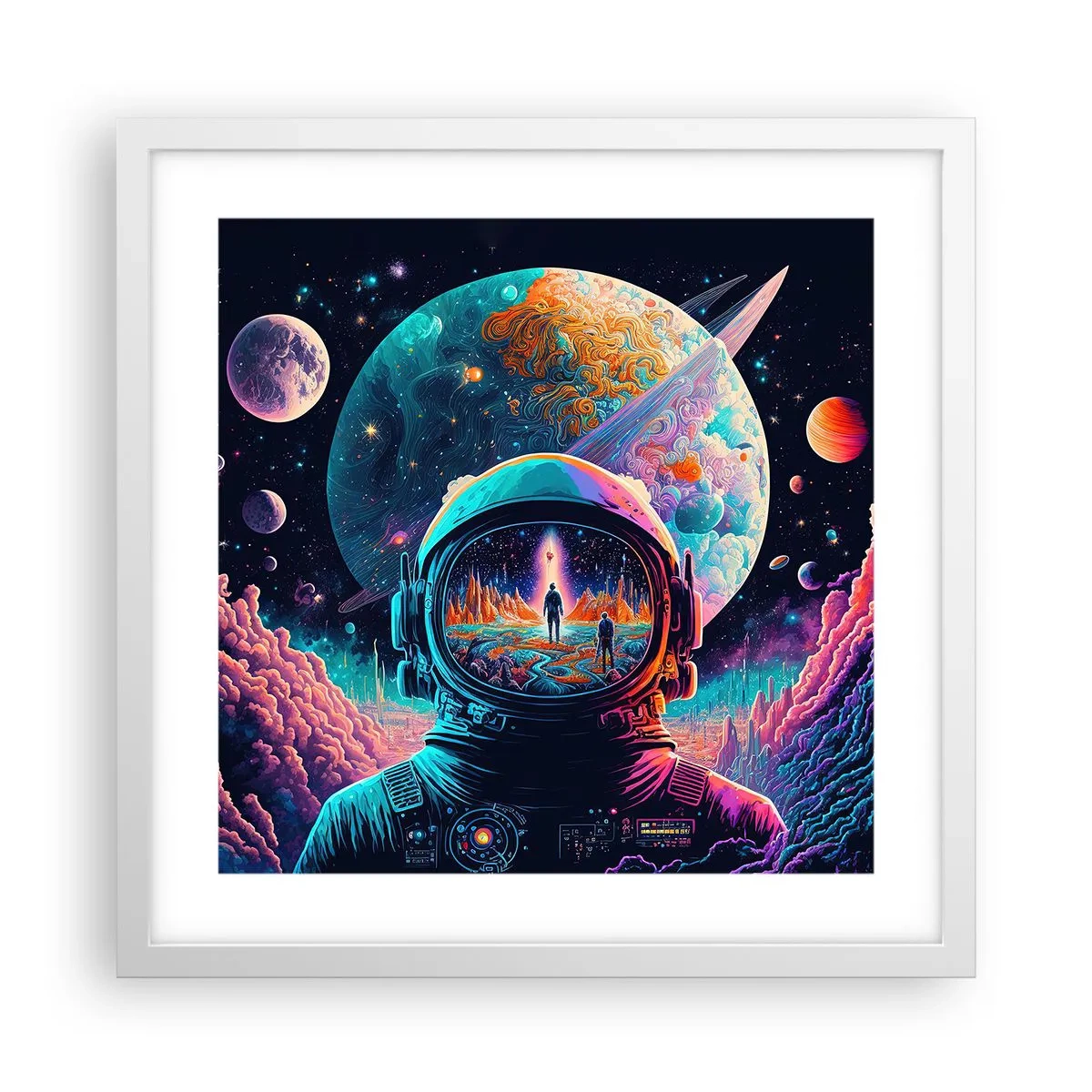 Poster in een witte lijst - Filosofen hebben er niet van gedroomd - 40x40 cm