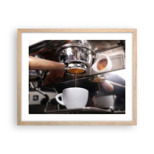 Een poster in een licht eiken lijst - Goede tijd van de dag - 50x40 cm