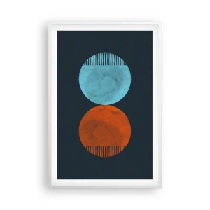 Poster in een witte lijst - Alleen geometrie? - 61x91 cm