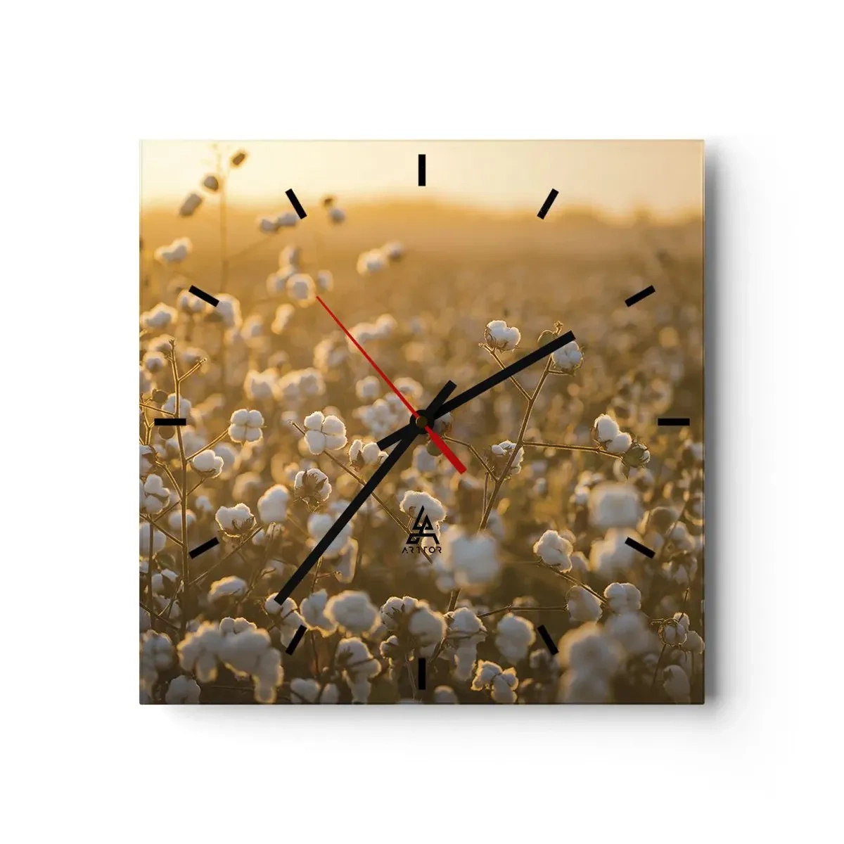 Wandklok - Klok - Pluizig veld - 30x30 cm