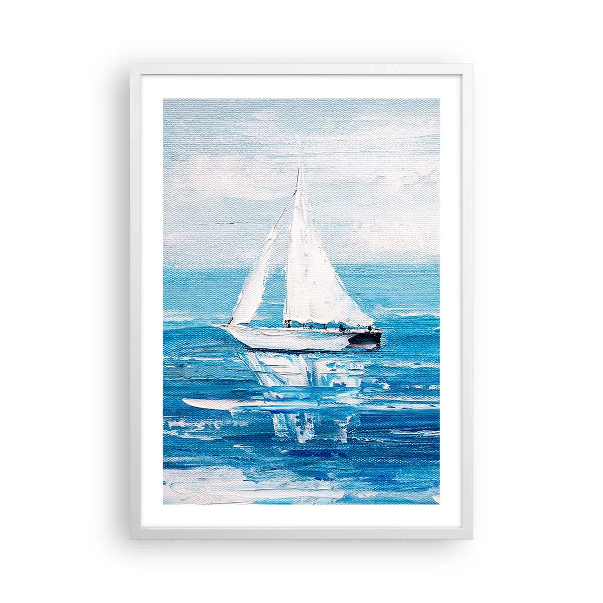 Poster in een witte lijst - Met een vriend aan mijn zijde - 50x70 cm