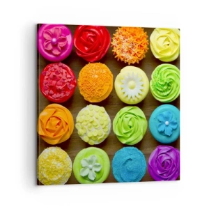 Schilderen op canvas - Elk anders - allemaal lekker  - 60x60 cm