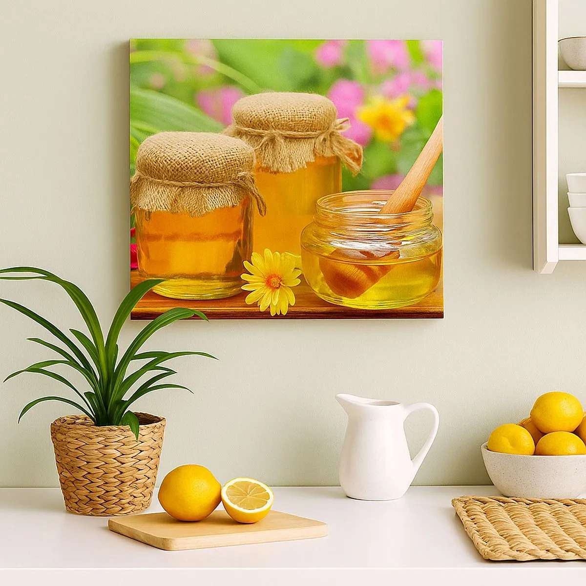 Schilderen op canvas - Zoet en bloemig - 30x30 cm