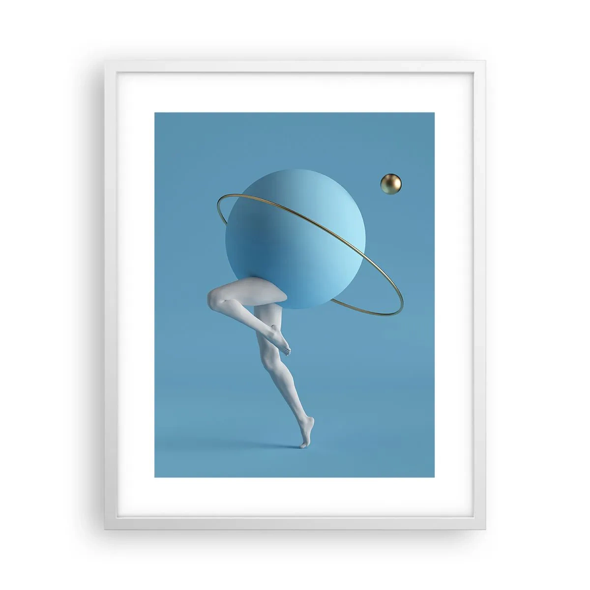 Poster in een witte lijst - En de planeten zijn gek geworden - 40x50 cm