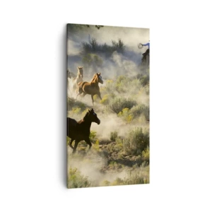 Schilderen op canvas - Rivaliteit - vrijheid of mannelijke kracht? - 45x80 cm