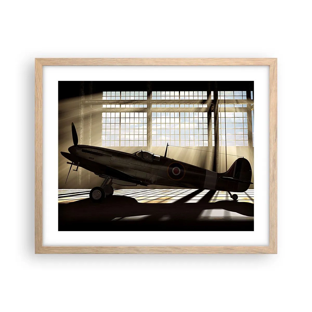 Een poster in een licht eiken lijst - De rust van een krijger - 50x40 cm