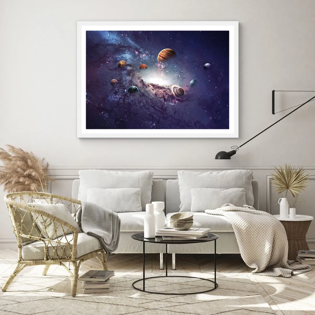 Poster in een witte lijst - Zonne-dans systeem - 40x30 cm