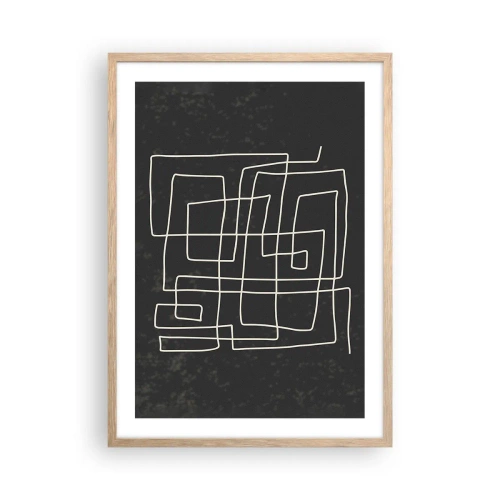 Een poster in een licht eiken lijst - Niet zo eenvoudig - 50x70 cm