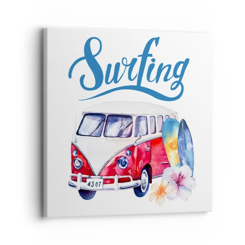 Schilderen op canvas - Komkommer - een klassieker voor een surfer - 30x30 cm