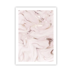 Poster - In een roze sjaal - 50x70 cm