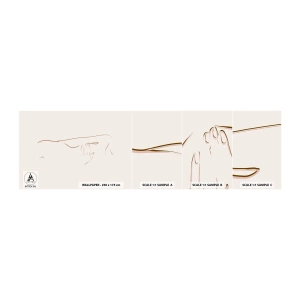 Fotobehang Monster Zelfklevend Deluxe Sticker - De vorm van verlangen - Abstractie, Grafisch, Deel - 100x30 cm