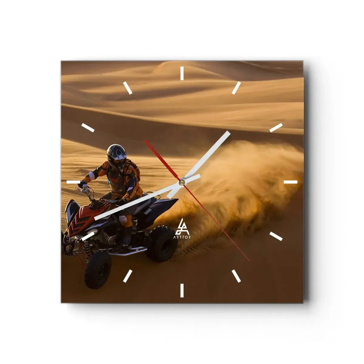 Wandklok - Klok - Op de golven van zand - 40x40 cm