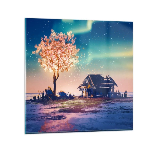 Schilderen op glas - De natuur vergaat niet - 50x50 cm