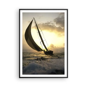 Poster in een zwarte lijst - Met de wind en tegen de wind - 70x100 cm