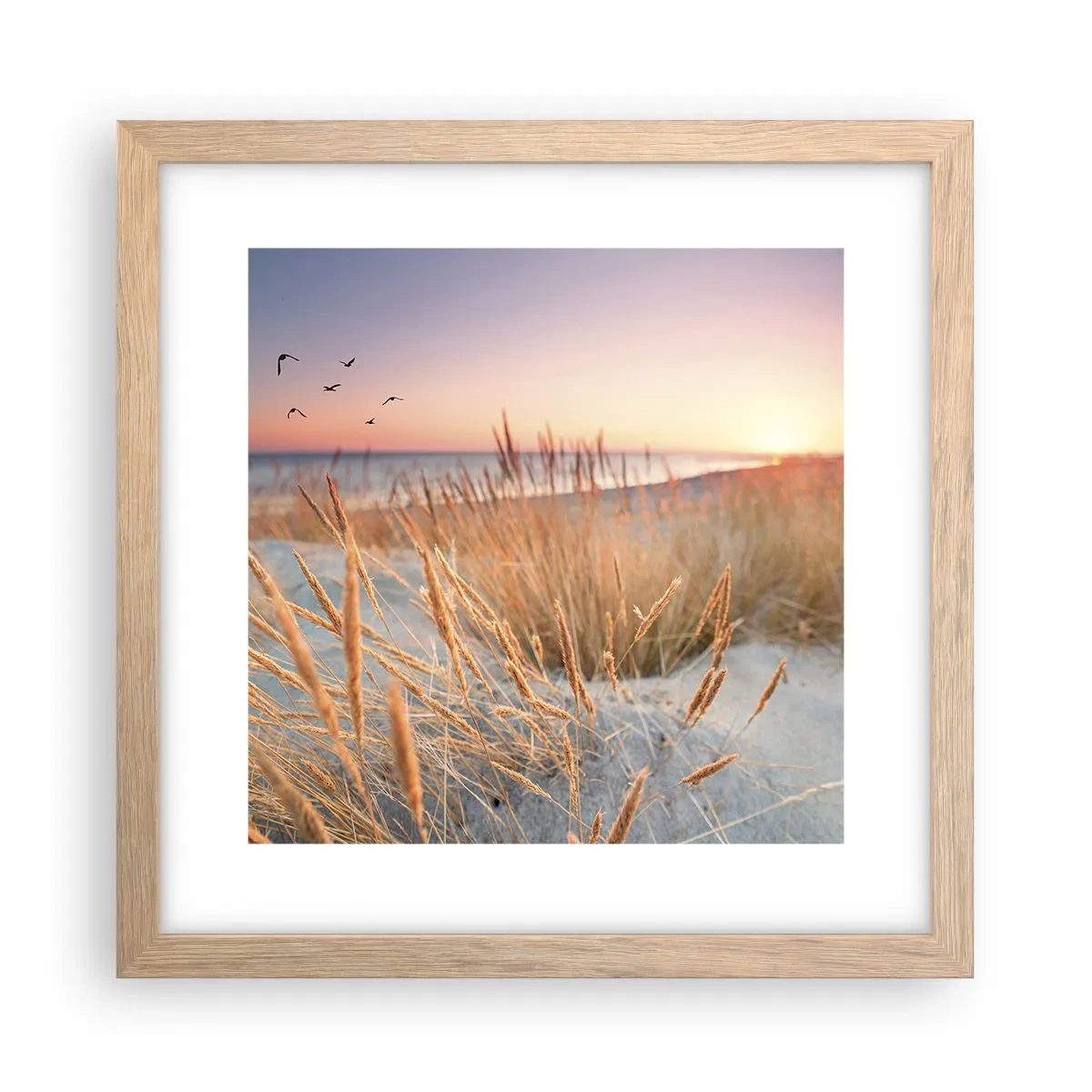 Een poster in een licht eiken lijst - Het Baltische slaapliedje - 30x30 cm