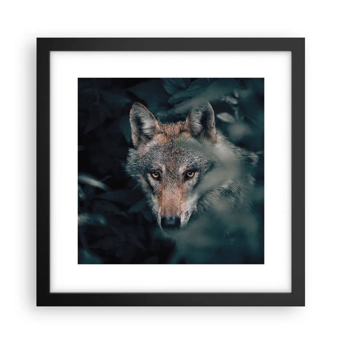 Poster in een zwarte lijst - Jager - 30x30 cm