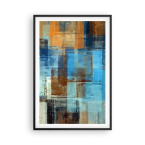 Poster in een zwarte lijst - Door de blauwe sluier - 61x91 cm