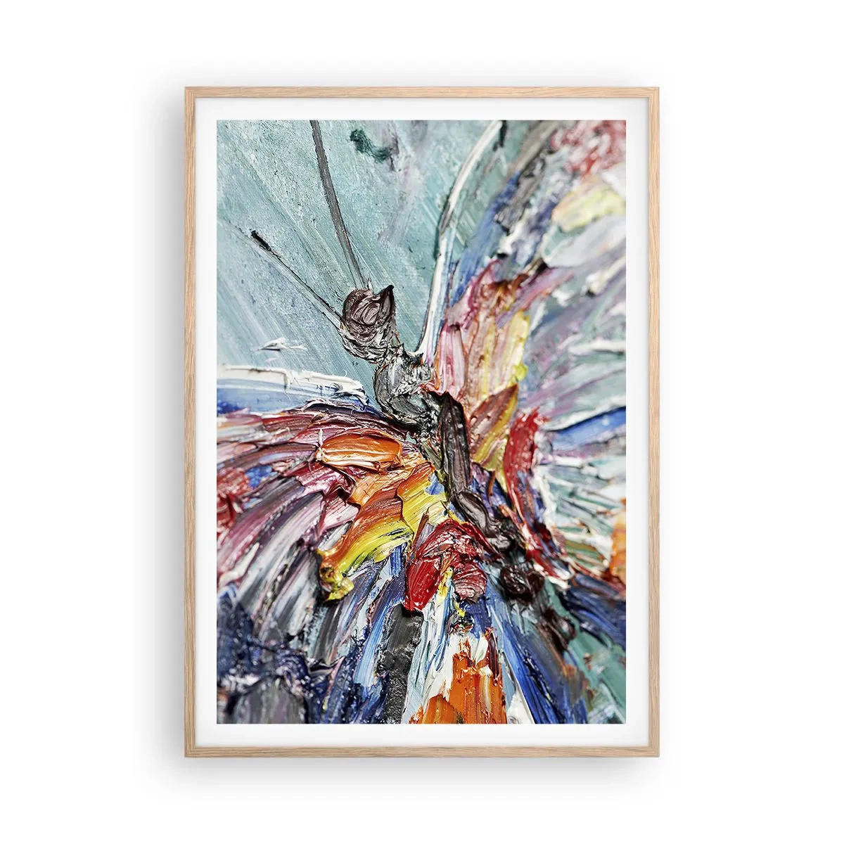 Een poster in een licht eiken lijst - Geschilderd door de natuur - 70x100 cm