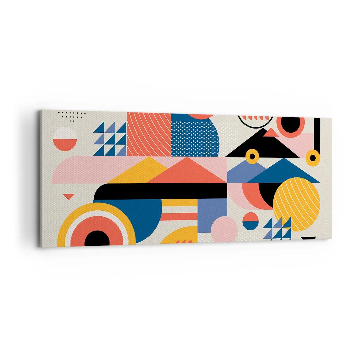 Schilderen op canvas - Compositie: speel rond - 100x40 cm