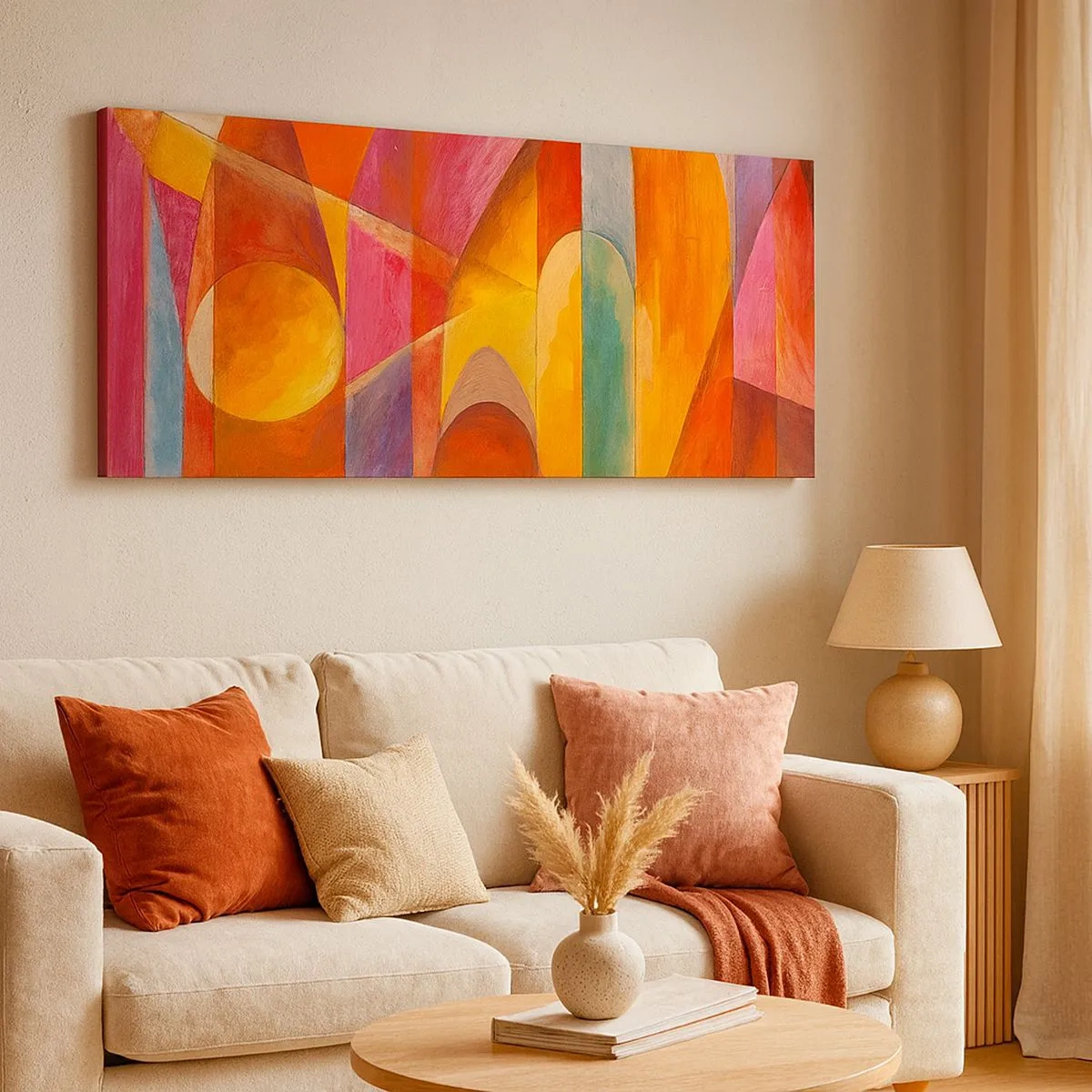 Schilderen op canvas - Kathedraal van de zon - 100x40 cm