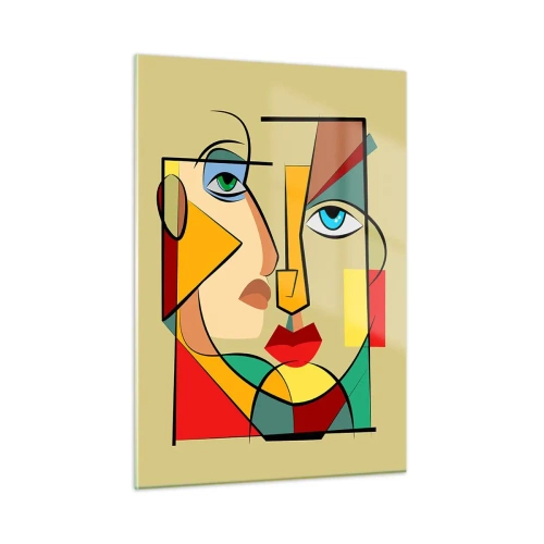 Schilderen op glas - Bij elkaar passend paar - 50x70 cm