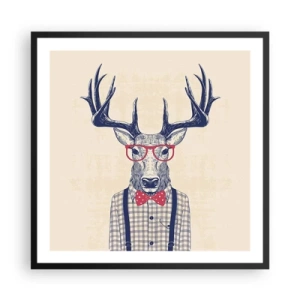 Poster in een zwarte lijst - Een grappig extravaganza - 60x60 cm