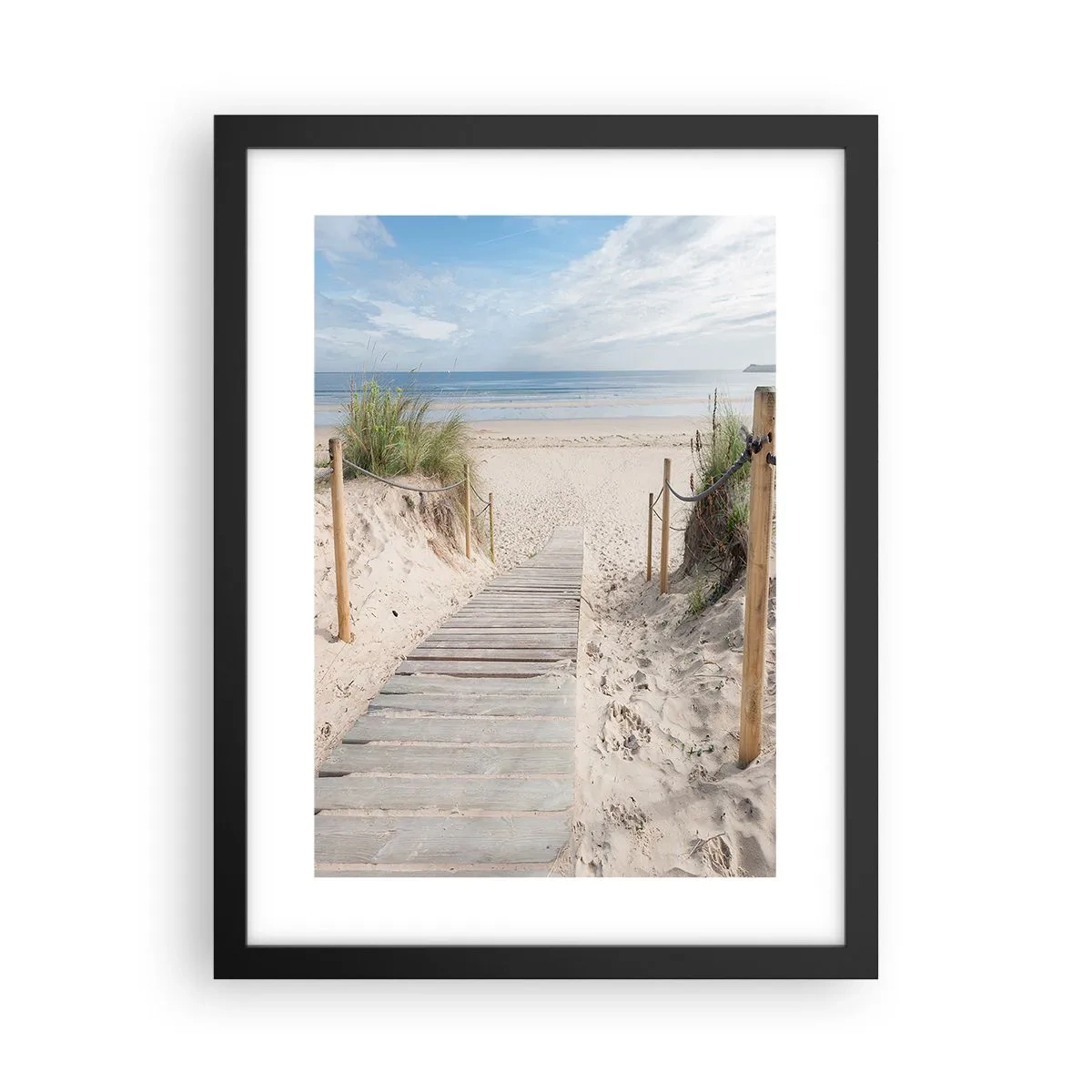 Poster in een zwarte lijst - naar de horizon - 30x40 cm