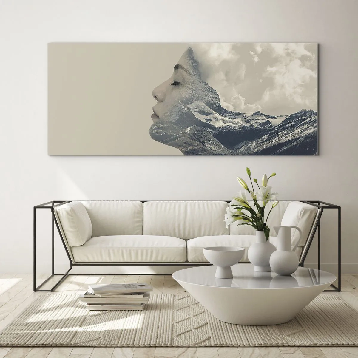 Schilderen op glas - De schoonheid van de elementen - 160x50 cm