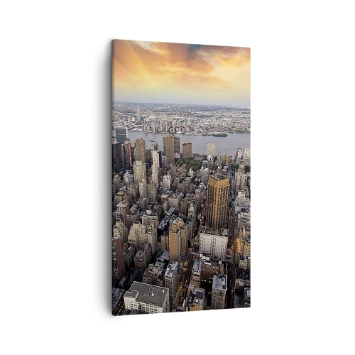 Schilderen op canvas - Het kloppend hart van onze tijd - 45x80 cm