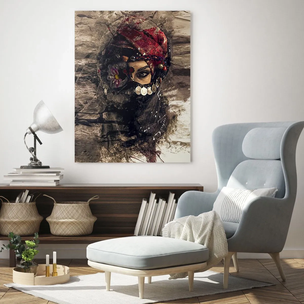 Schilderen op glas - Op zijn zachtst gezegd verontrustend - 50x70 cm