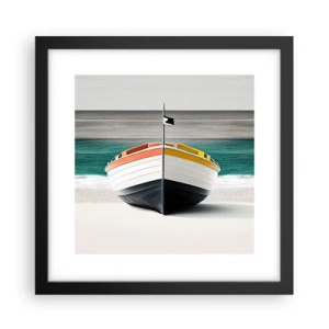 Poster in een zwarte lijst - Op zijn plaats - 30x30 cm