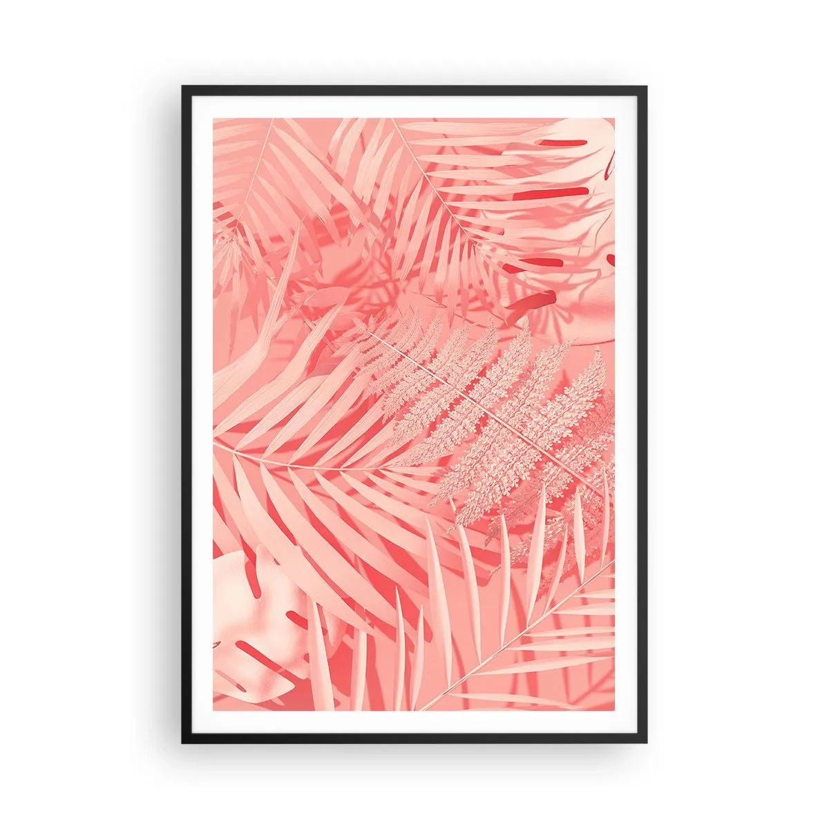 Poster in een zwarte lijst - Roze concept - 70x100 cm