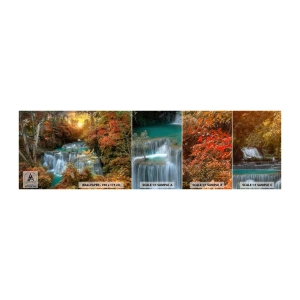 Fotobehang Staaltje Standard Eco - Verborgen schat van het bos - Landschap, Waterval, Woud - 100x30 cm