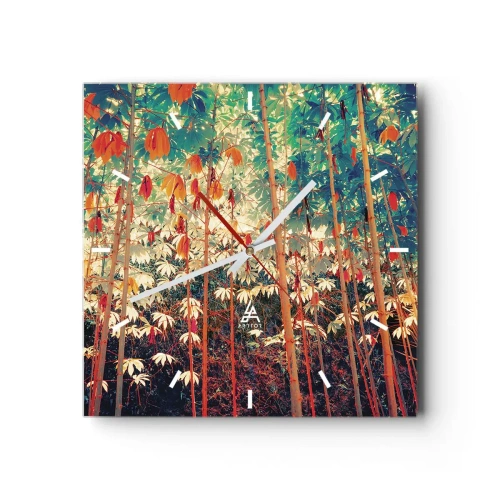 Wandklok - Klok - Het geheime leven van de bladeren - 30x30 cm