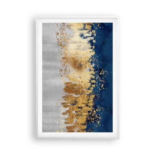Poster in een witte lijst - Een moderne compositie met sprankeling - 61x91 cm