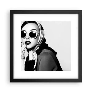 Poster in een zwarte lijst - Groeten uit de jaren 60 - 30x30 cm