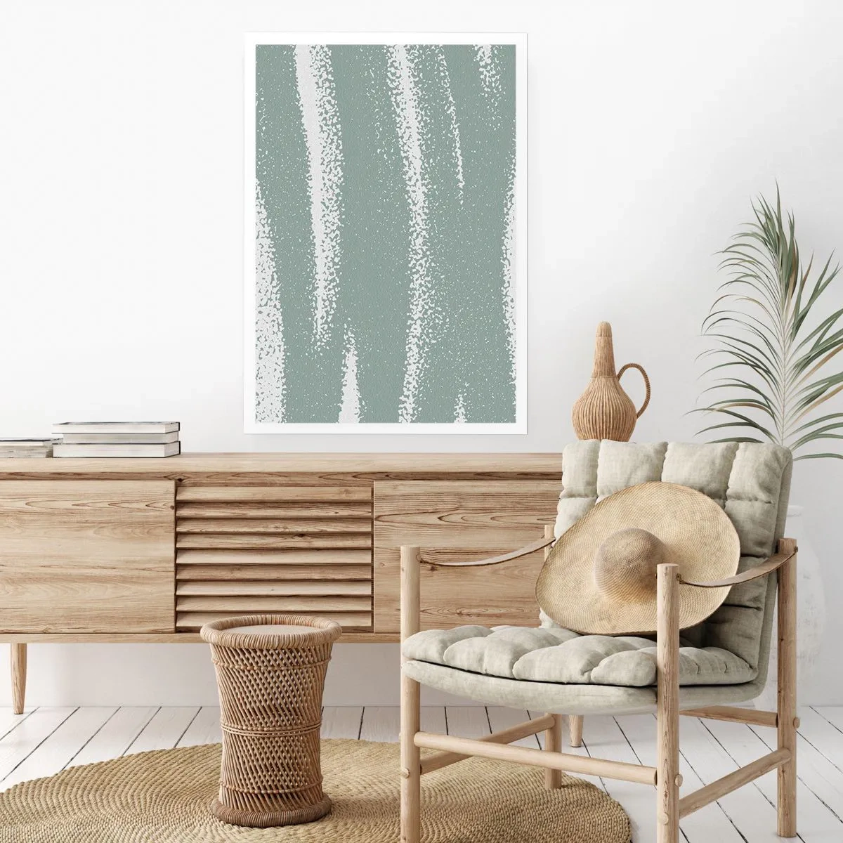 Poster - Abstractie in een winterklimaat - 61x91 cm