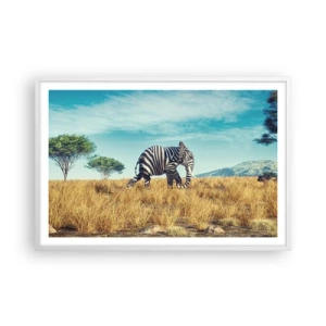 Poster in een witte lijst - Grijs is niet meer in de mode - 91x61 cm