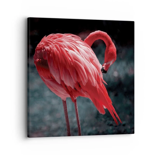 Schilderen op canvas - Een karmozijnrood gedicht van de natuur - 30x30 cm