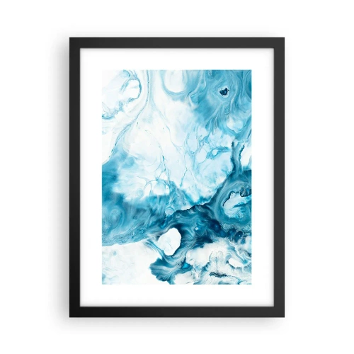Poster in een zwarte lijst - Blauw Concert - 30x40 cm